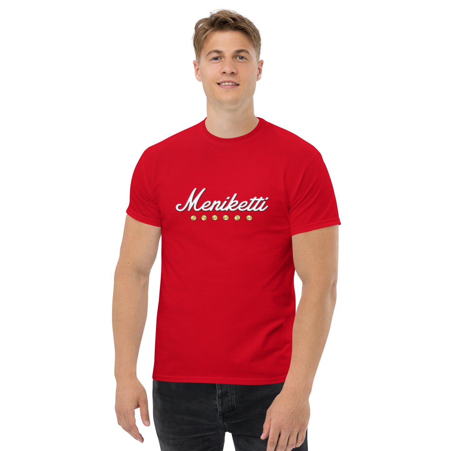 Meniketti “Script” Logo with Dave’s Marshall Amp Settings - Men's Heavyweight Tee