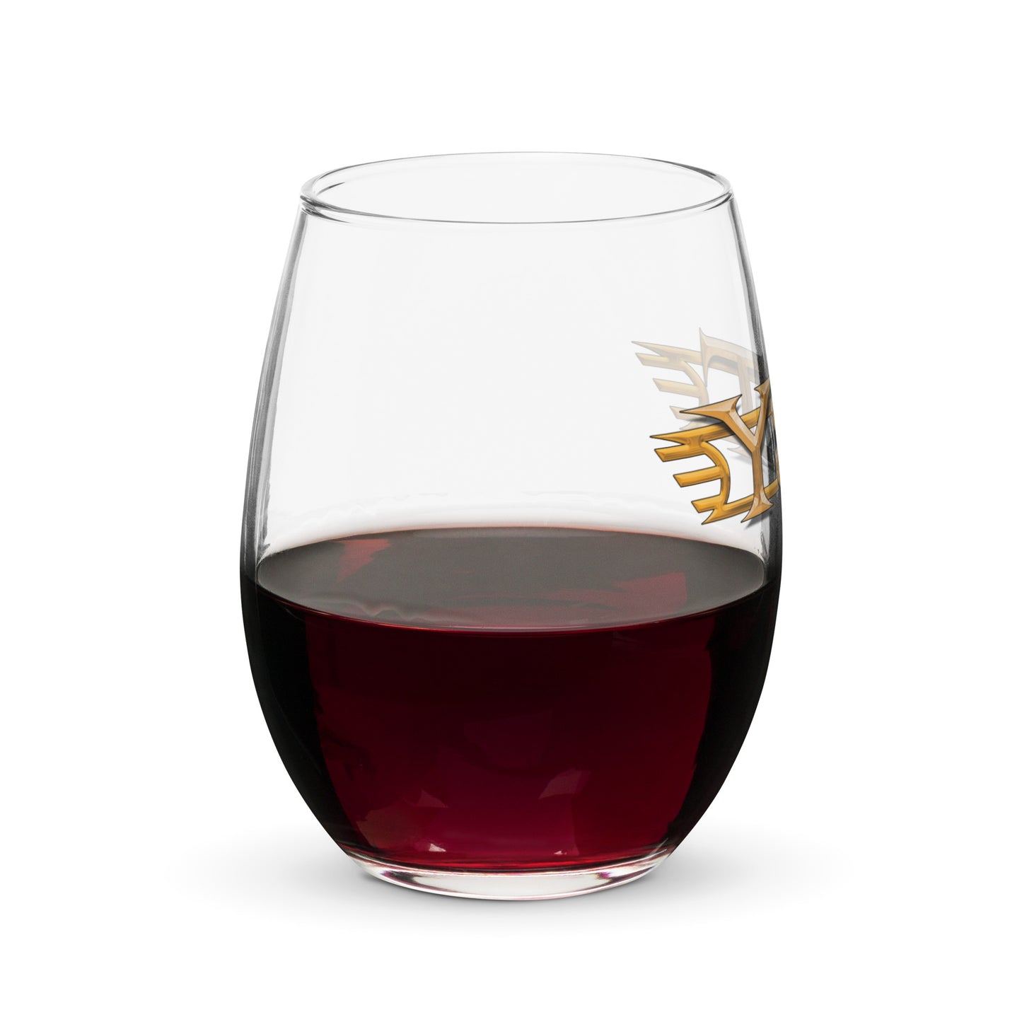 Y&T Logo Stemless Wine Glass