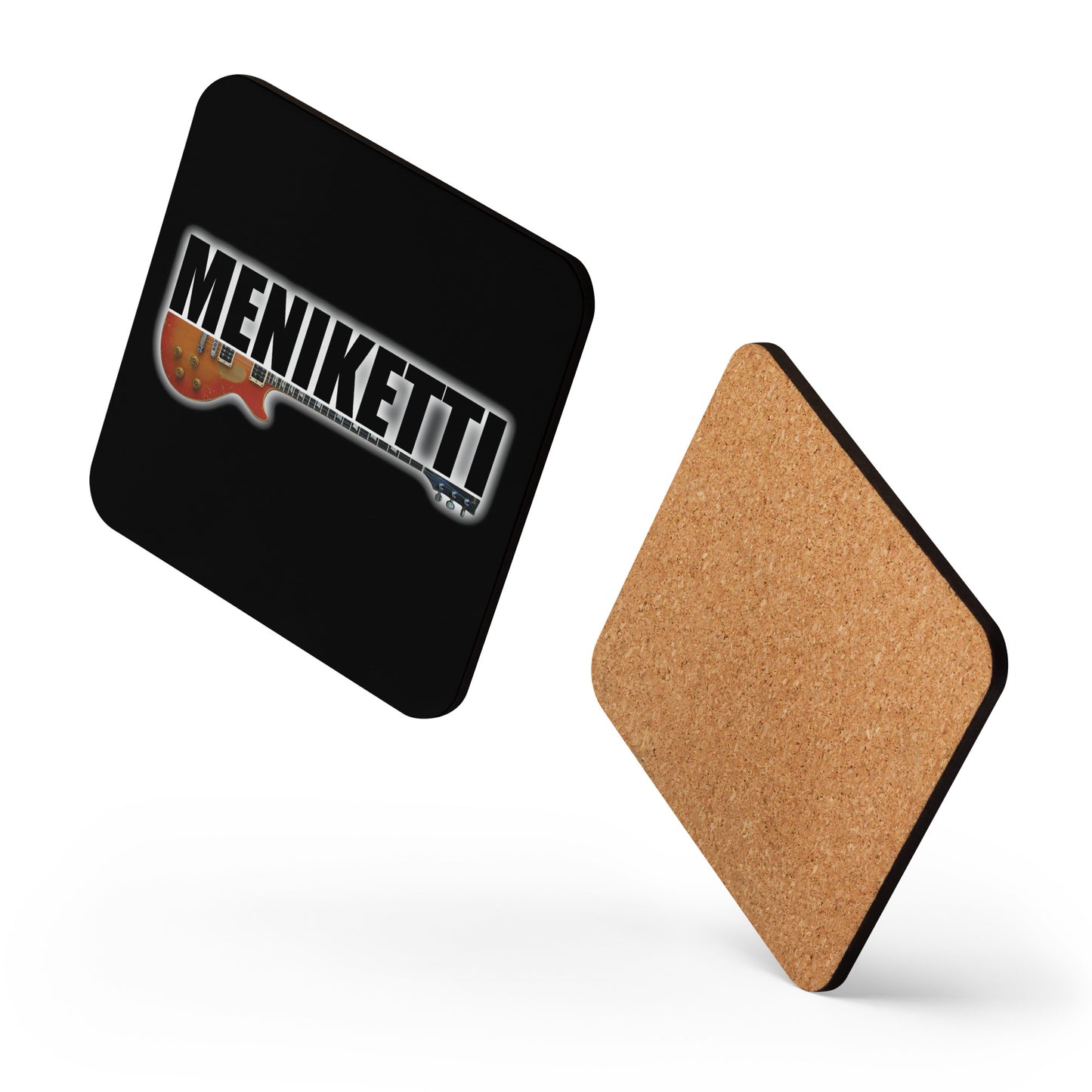 Meniketti Logo Cork-Back Coaster