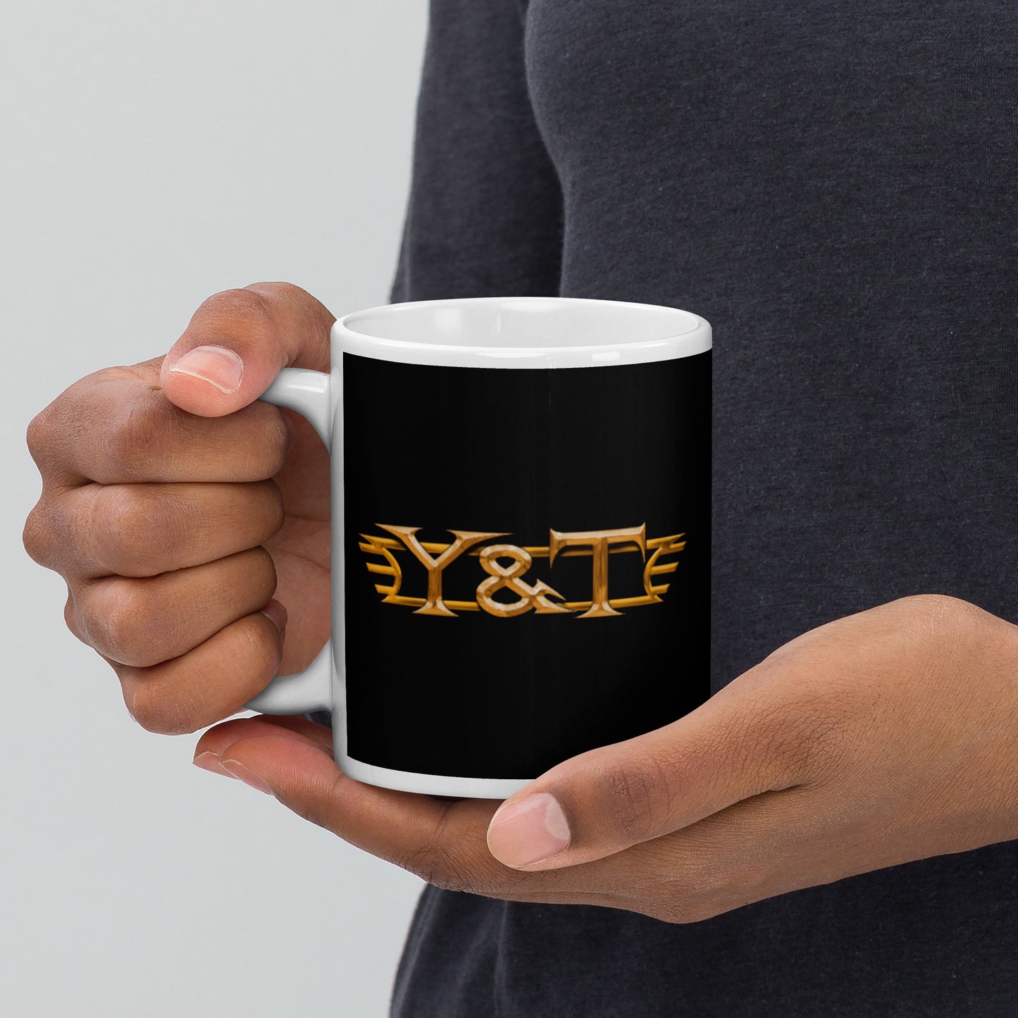 Y&T Logo Black & White Mug (2-sided)