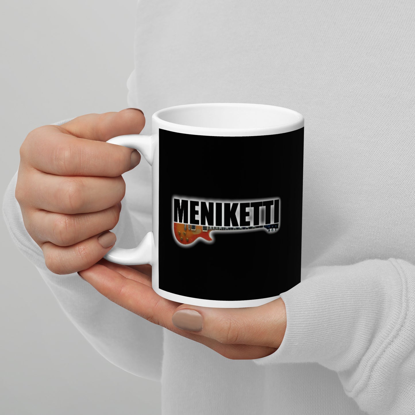 Meniketti Logo Black & White Mug (2-sided)