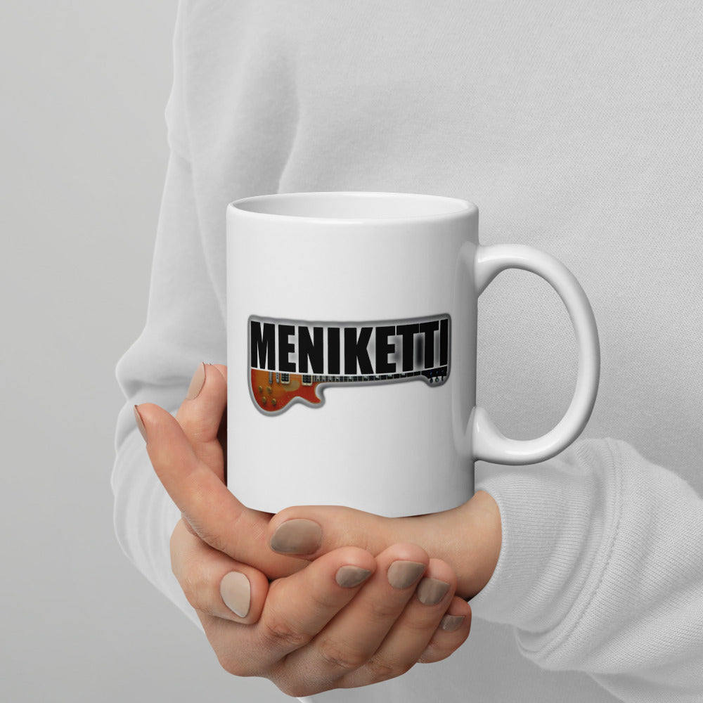 Meniketti Logo White Glossy Mug