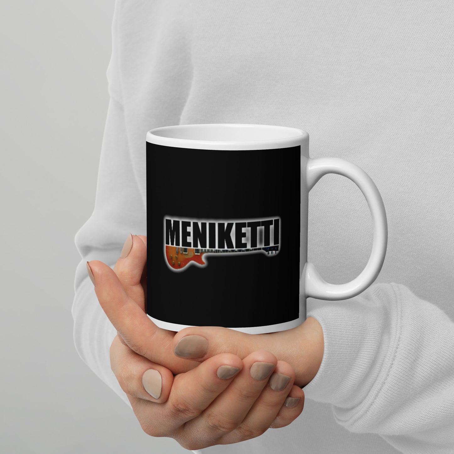 Meniketti Logo Black & White Mug (2-sided)