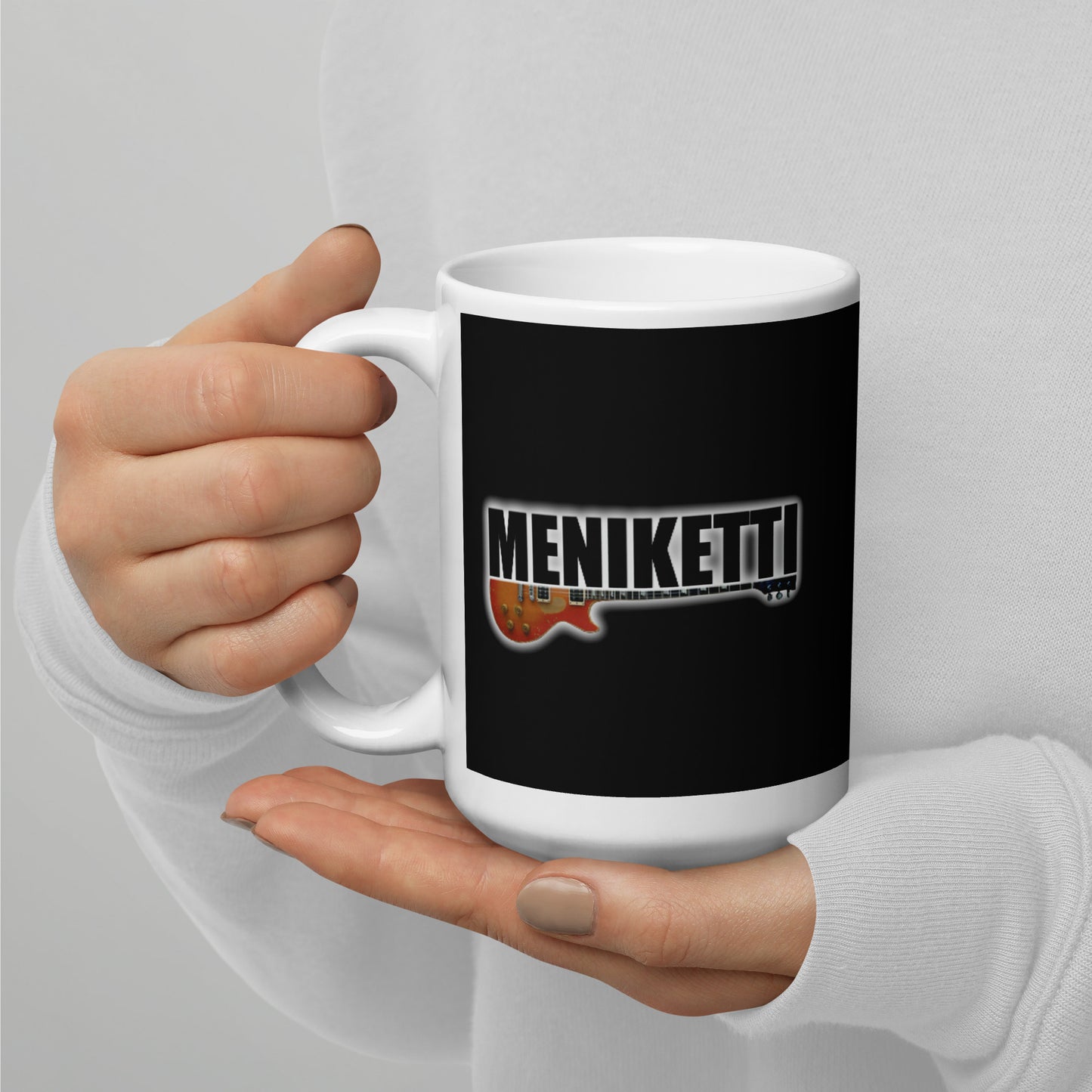 Meniketti Logo Black & White Mug (2-sided)