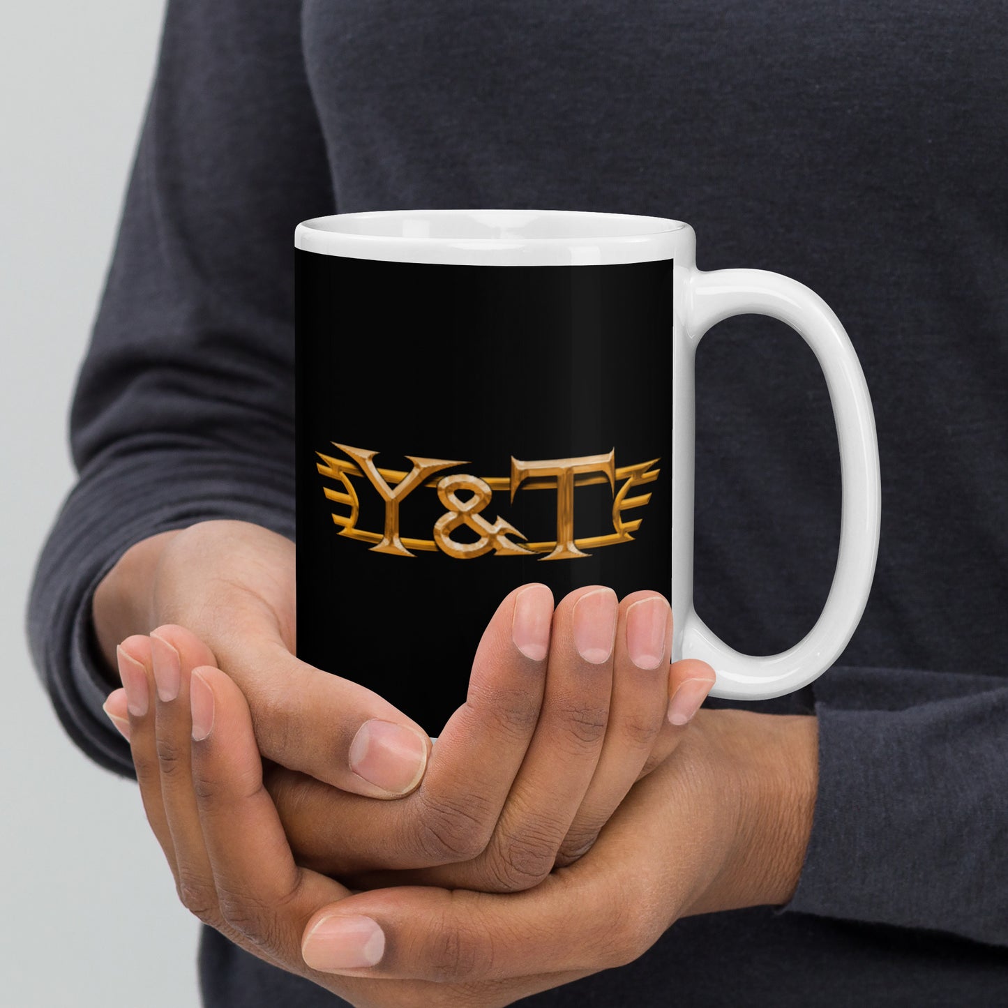 Y&T Logo Black & White Mug (2-sided)
