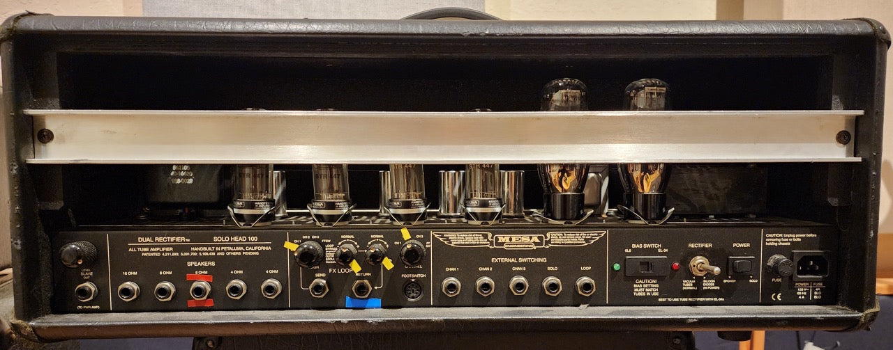 Dave’s Mesa Boogie 100 watt, 3-Channel, Dual Rectifier amp