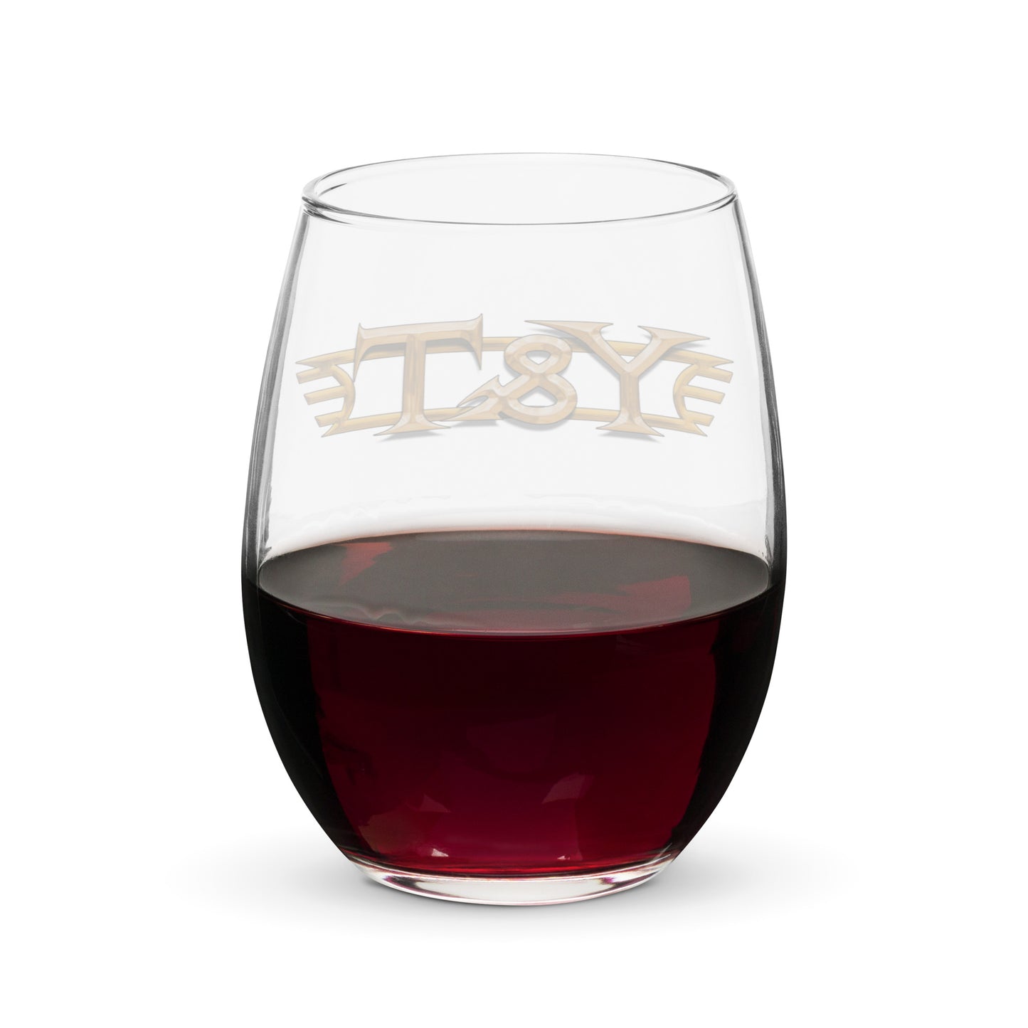 Y&T Logo Stemless Wine Glass