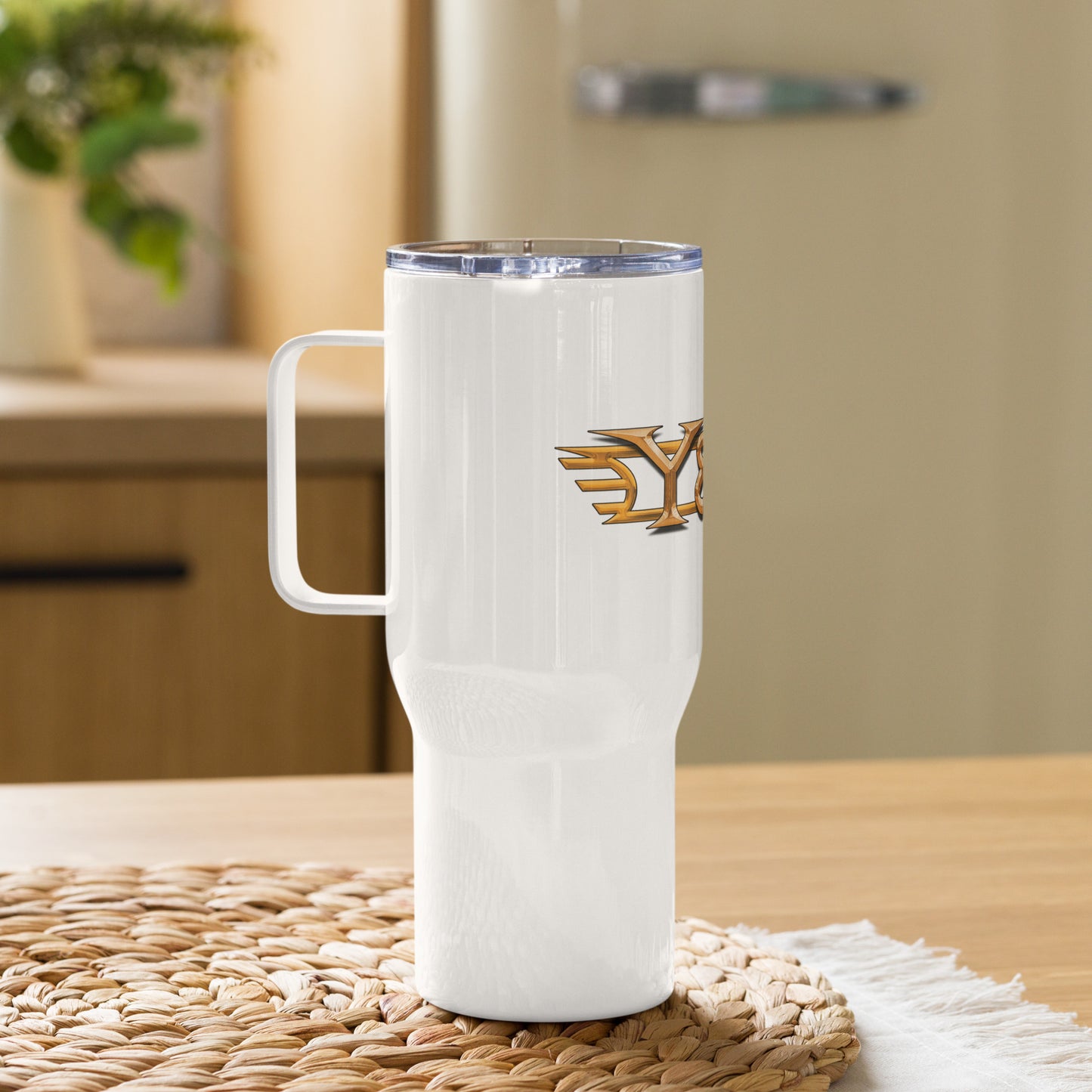 Y&T Logo Travel Mug with Handle (25 oz)