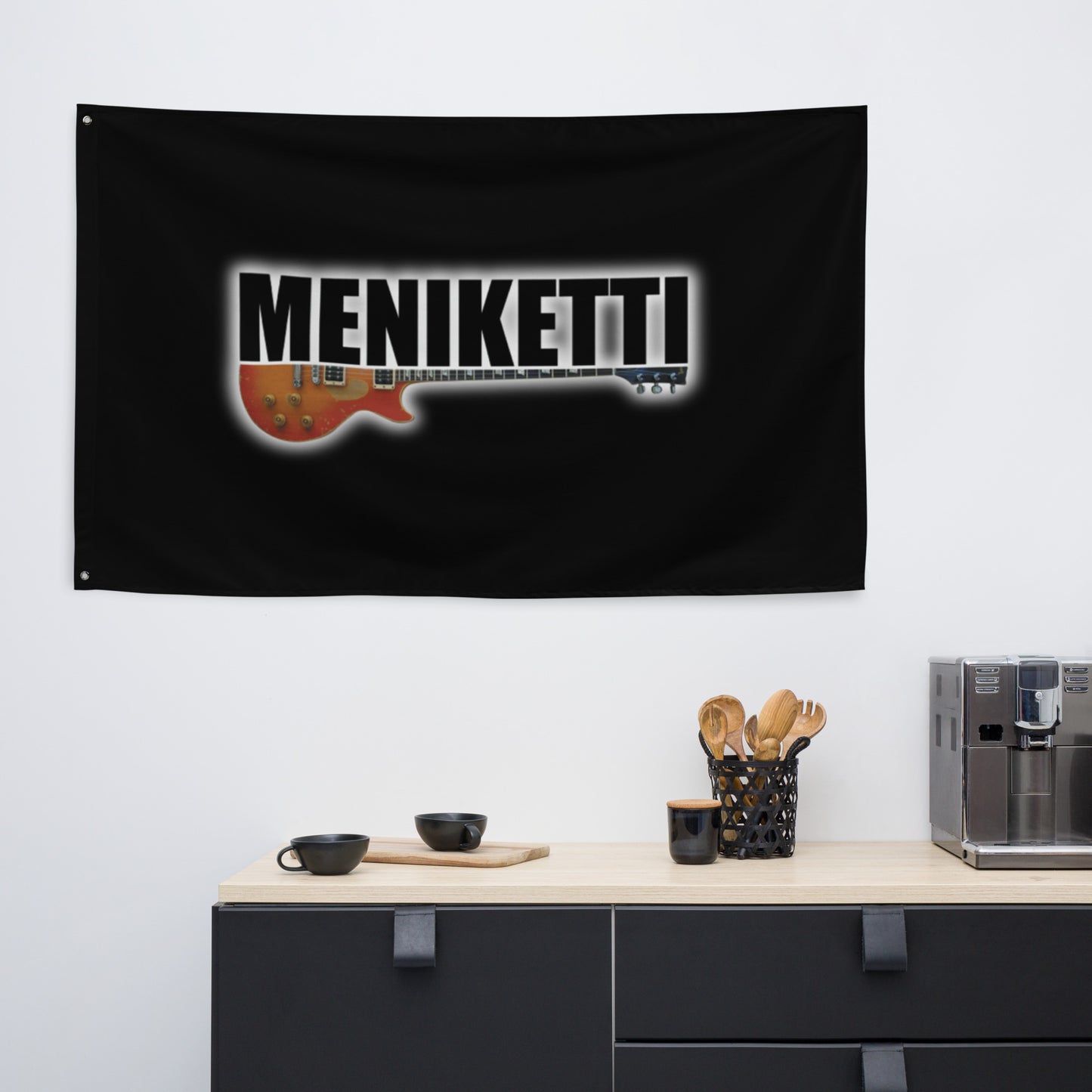 Flag: Meniketti Logo (one side only, blank on reverse)