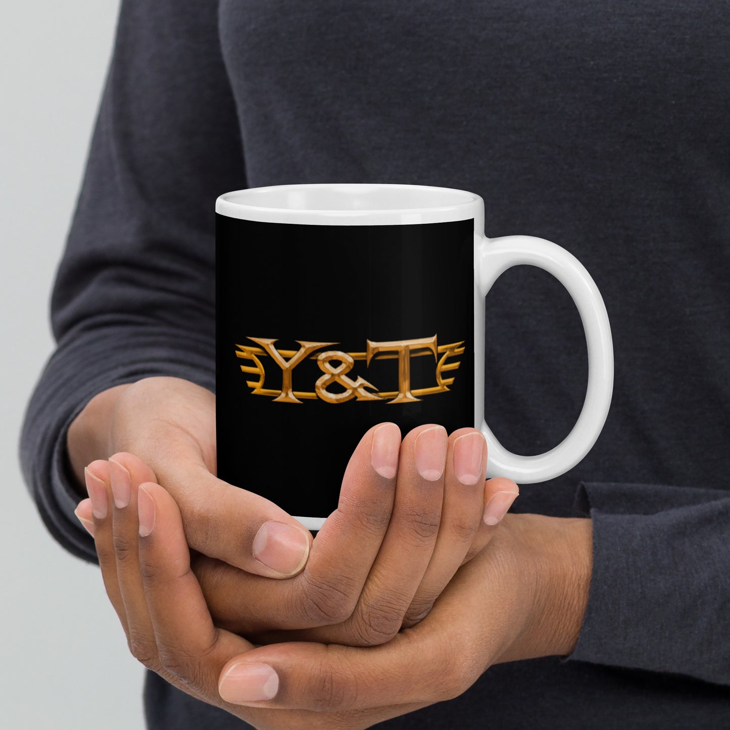 Y&T Logo Black & White Mug (2-sided)