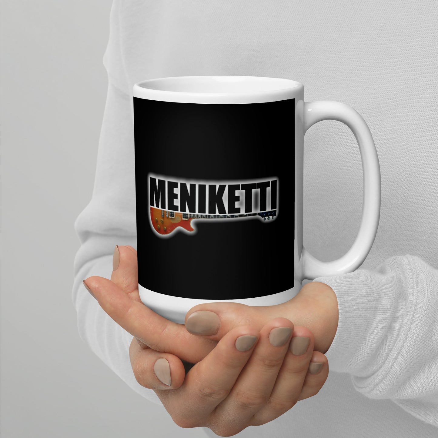 Meniketti Logo Black & White Mug (2-sided)